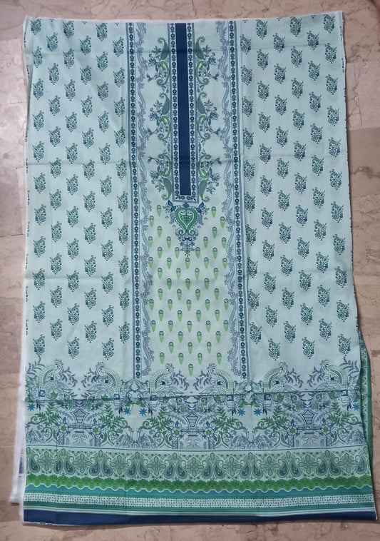 Mint Green Printed Lawn 2-Piece Unstitched Suit