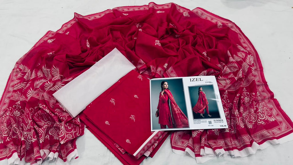 IZEL by Zahra Noor | Summer Collection Vol-04 | Mustard & Black 3-Piece Suit