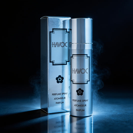 Havoc - Silver Perfume Spray For Men – Floral Crème Brulee & Musk Woody Scent – 75ml